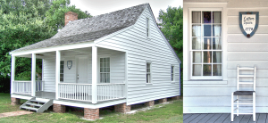 A white wooden house with a front porch, brick steps, and a sign reading “Leffers House 1778,” this charming residence is part of the Beaufort Historic Site NC.
